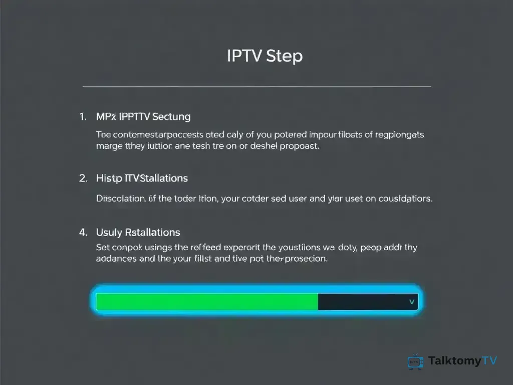 Step-by-step setup process for TalktomyTV IPTV