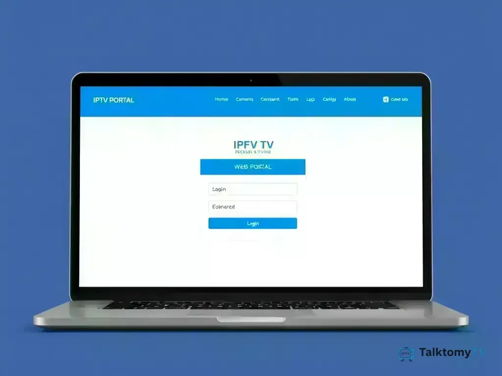 TalktomyTV IPTV web portal login interface
